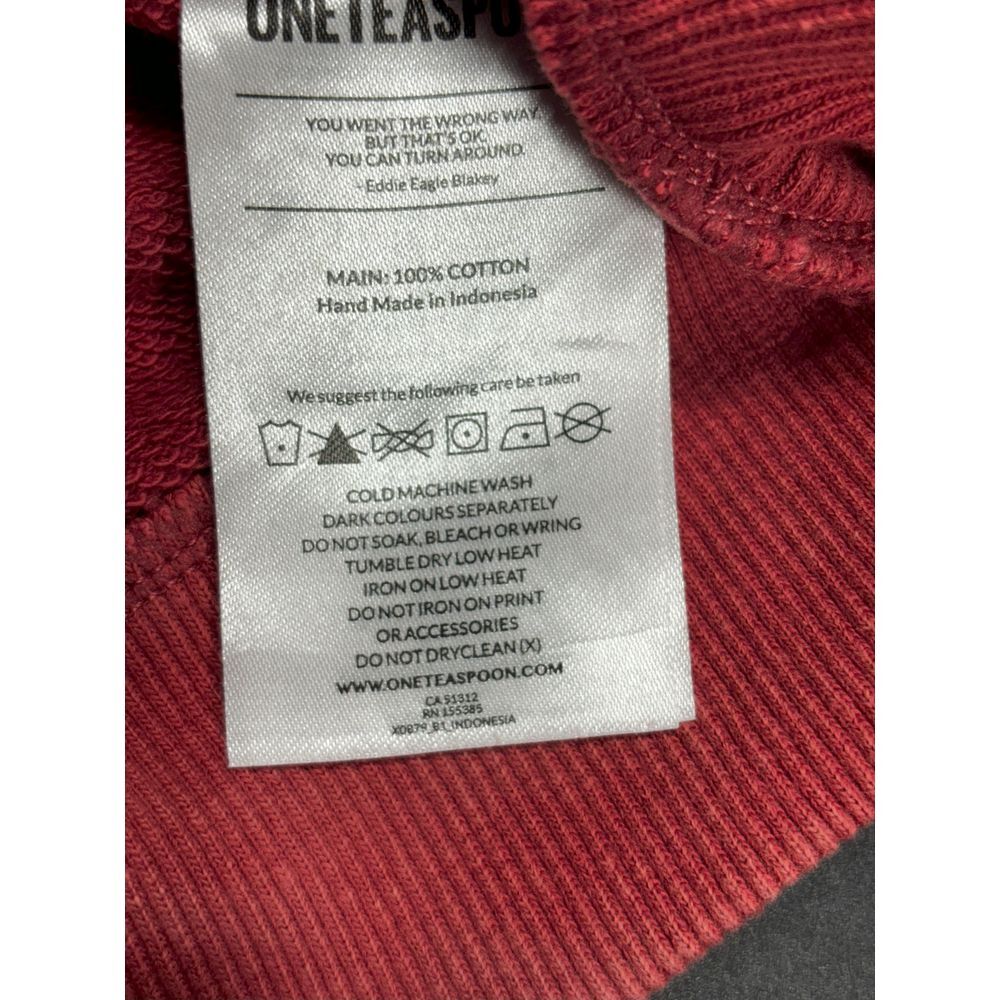 Free People x One Teaspoon Unisex Red MoBlack Crew Neck Sweatshirt Size Small - Picture 5 of 7